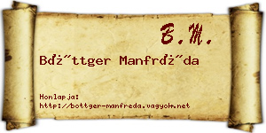 Böttger Manfréda névjegykártya